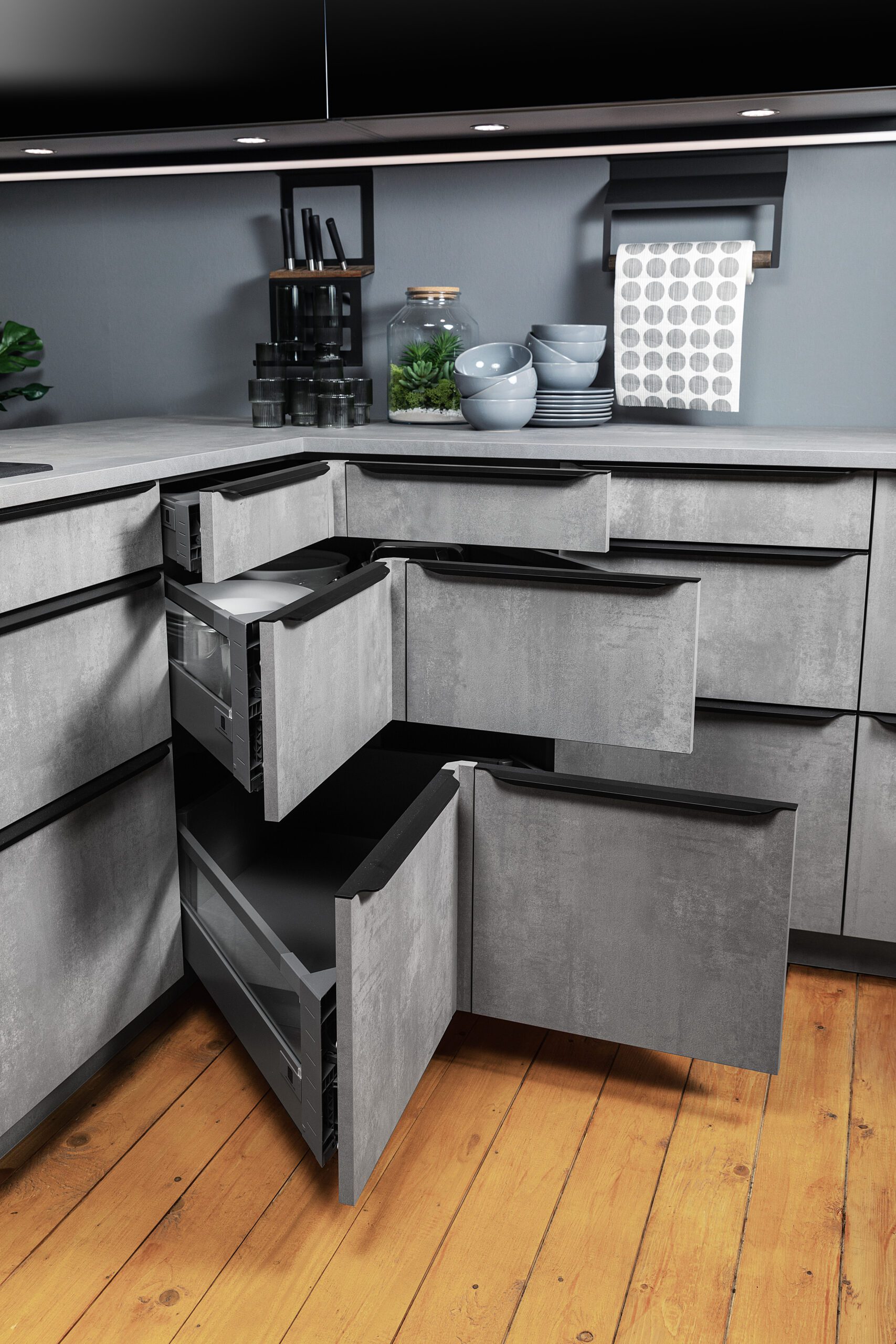 concrete kitchen cabinets