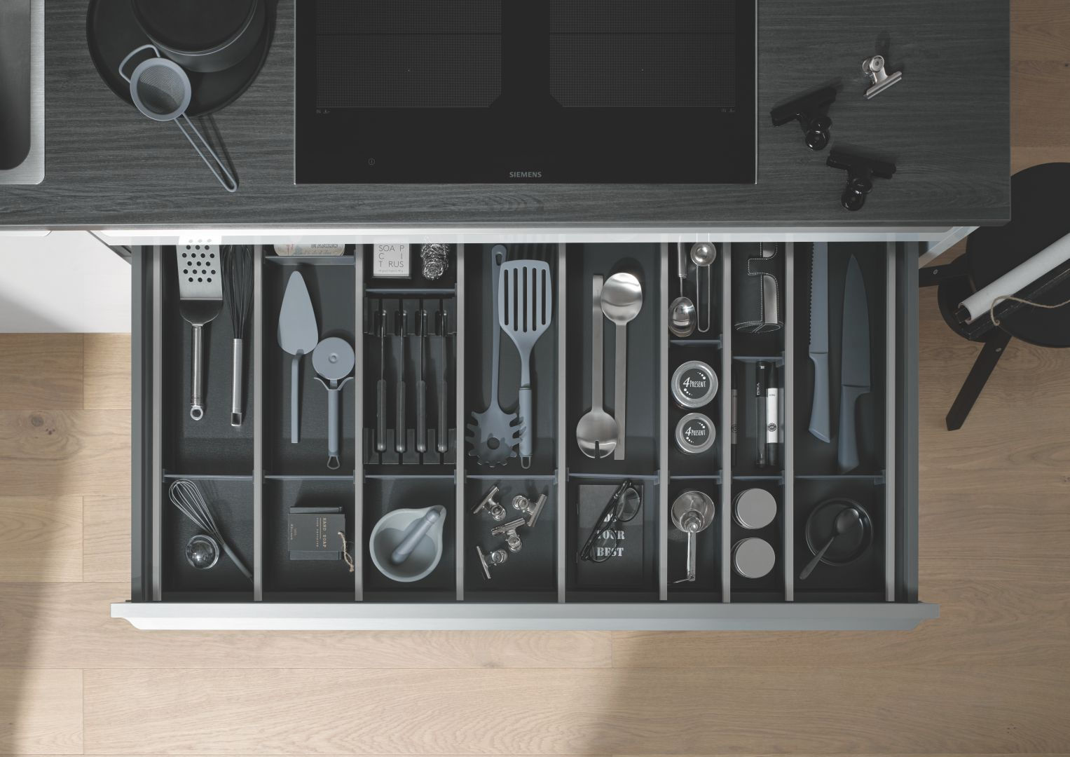 modern light grey kitchen cabinets