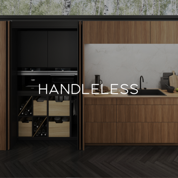 handleless kitchen cabinets