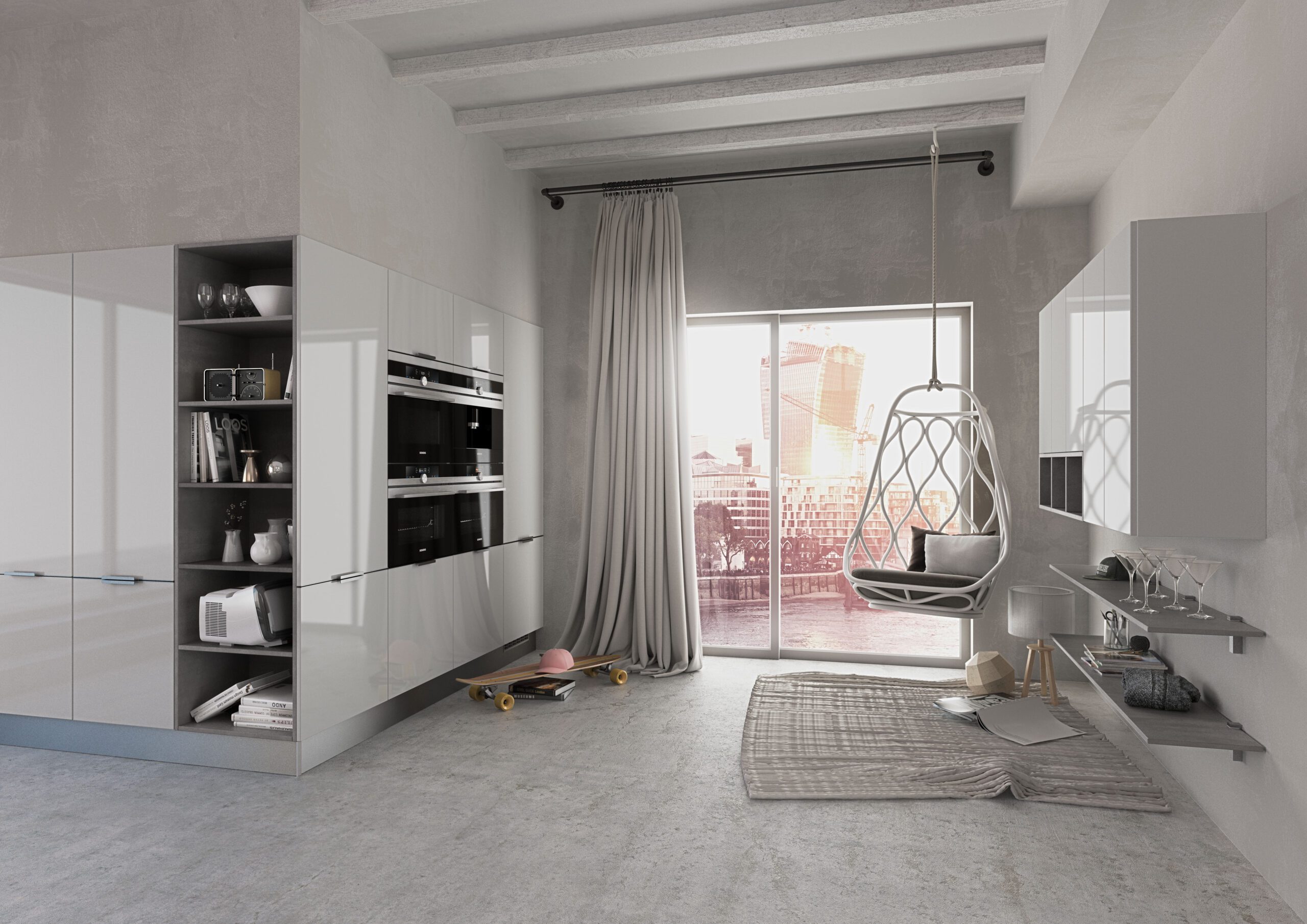 modern concrete kitchen cabinets designs